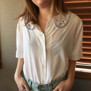 Vintage Short Sleeve Blouse